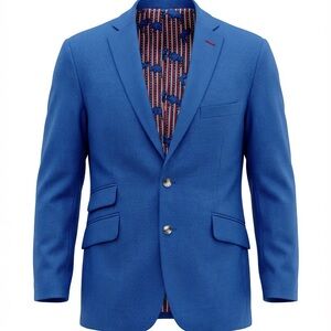 Royal Classic Custom Bull &and Bear Patriotic , Royal Blue Men's Blazer